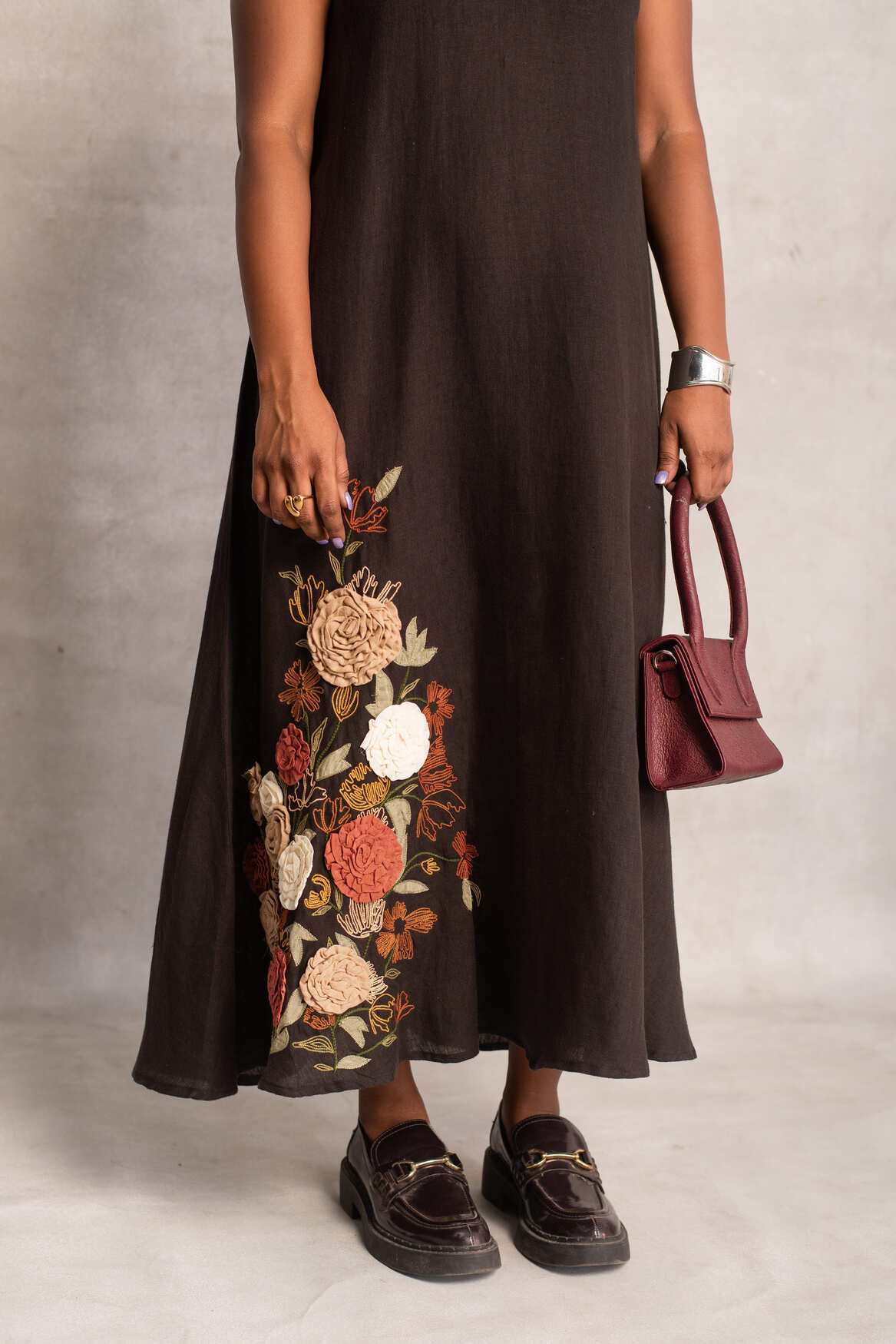 Trisha- Shift Dress in Soot