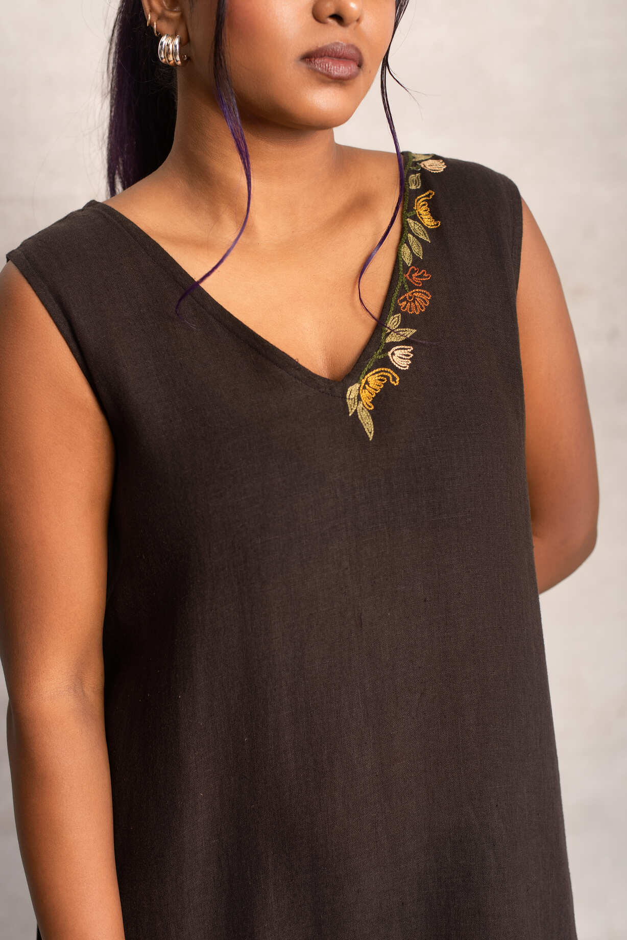 Trisha- Shift Dress in Soot