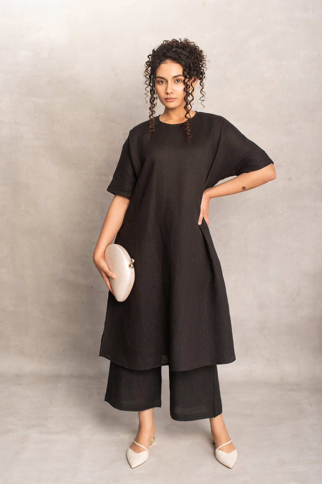 Vani- Tunic Coord in Soot