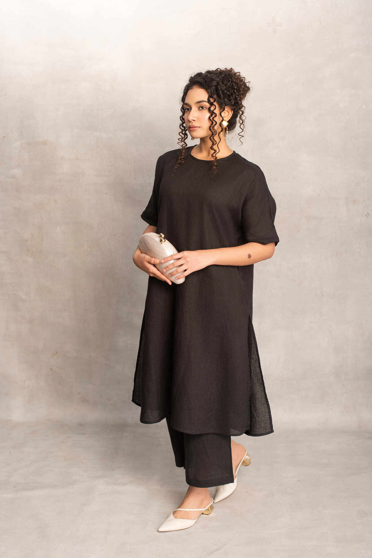 Vani- Tunic Coord in Soot