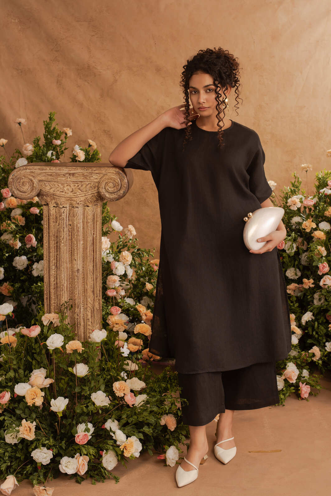Vani- Tunic Coord in Soot