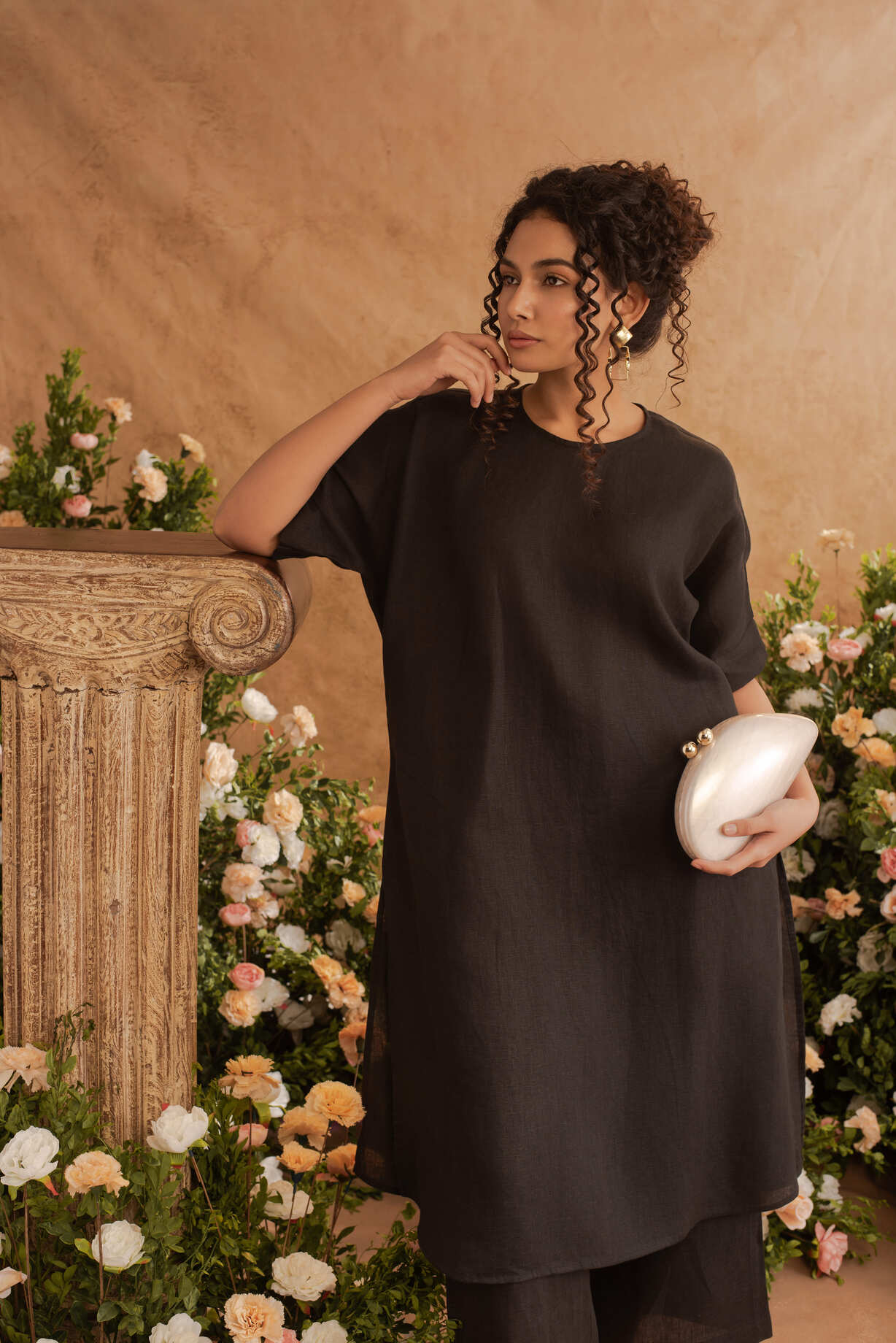 Vani- Tunic Coord in Soot