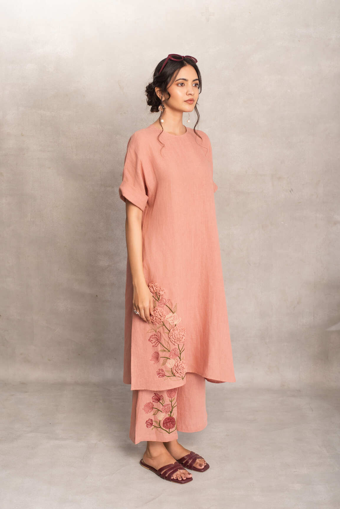 Vani- Tunic Coord in Wild Rose