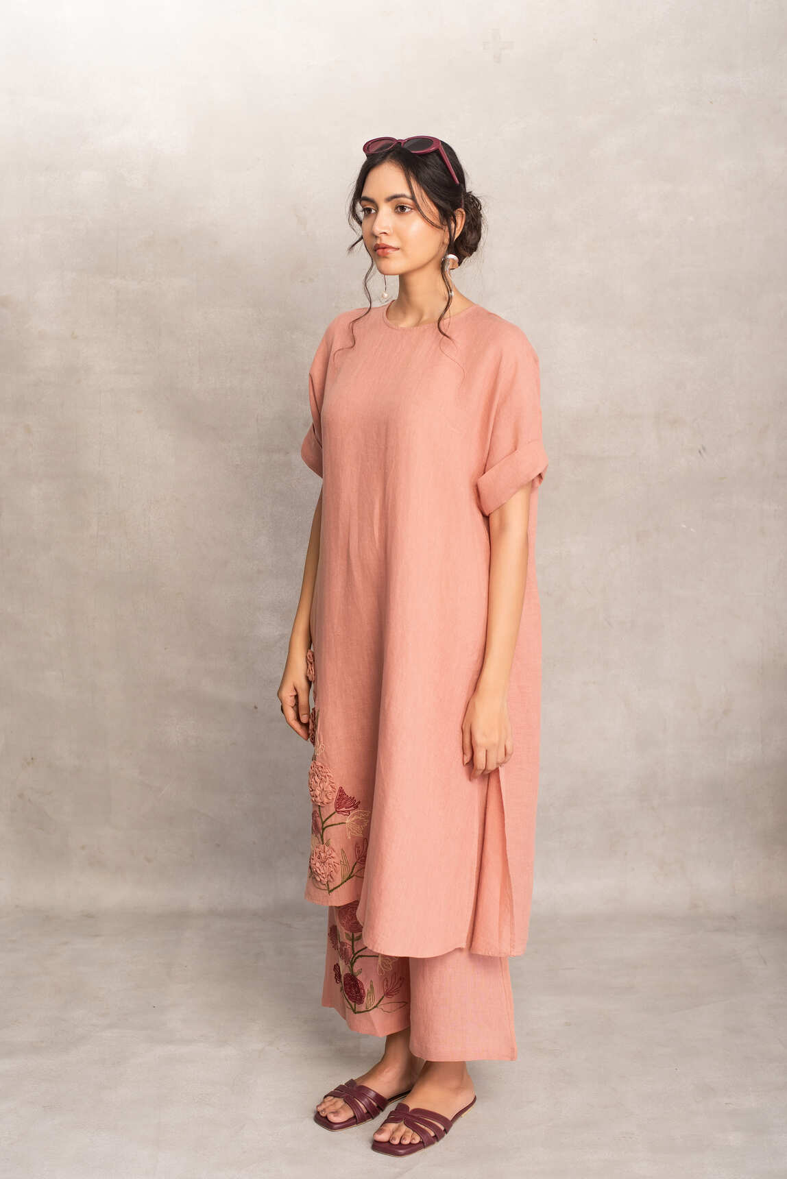 Vani- Tunic Coord in Wild Rose