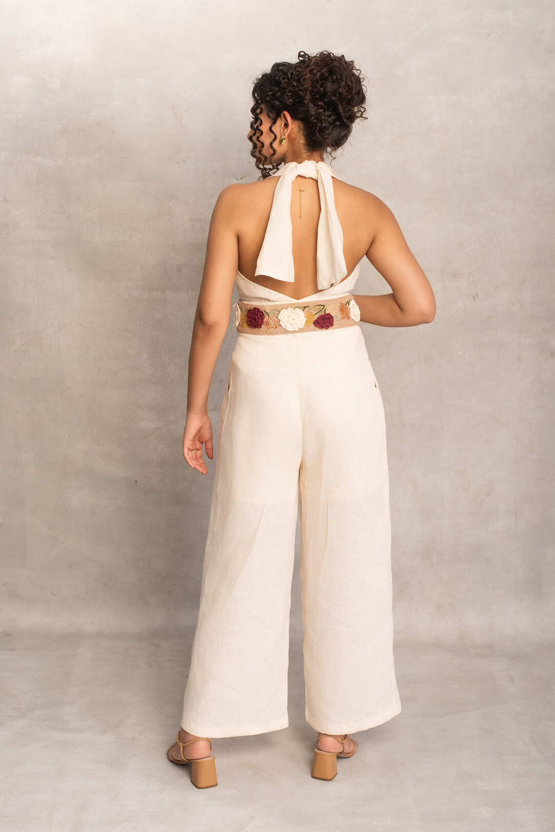Isha - Retro Trousers in Pearl