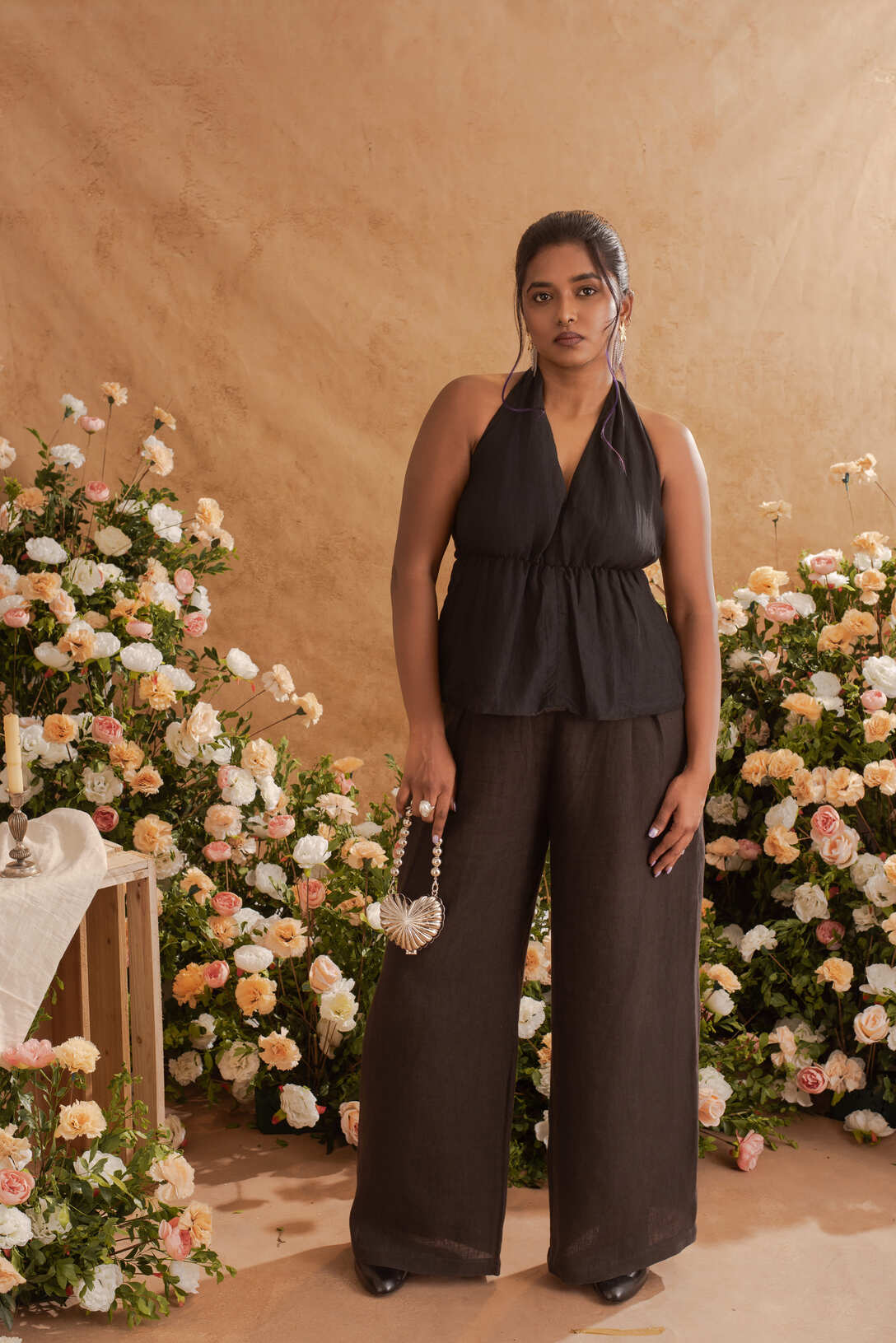 Isha - Retro Trousers in Soot