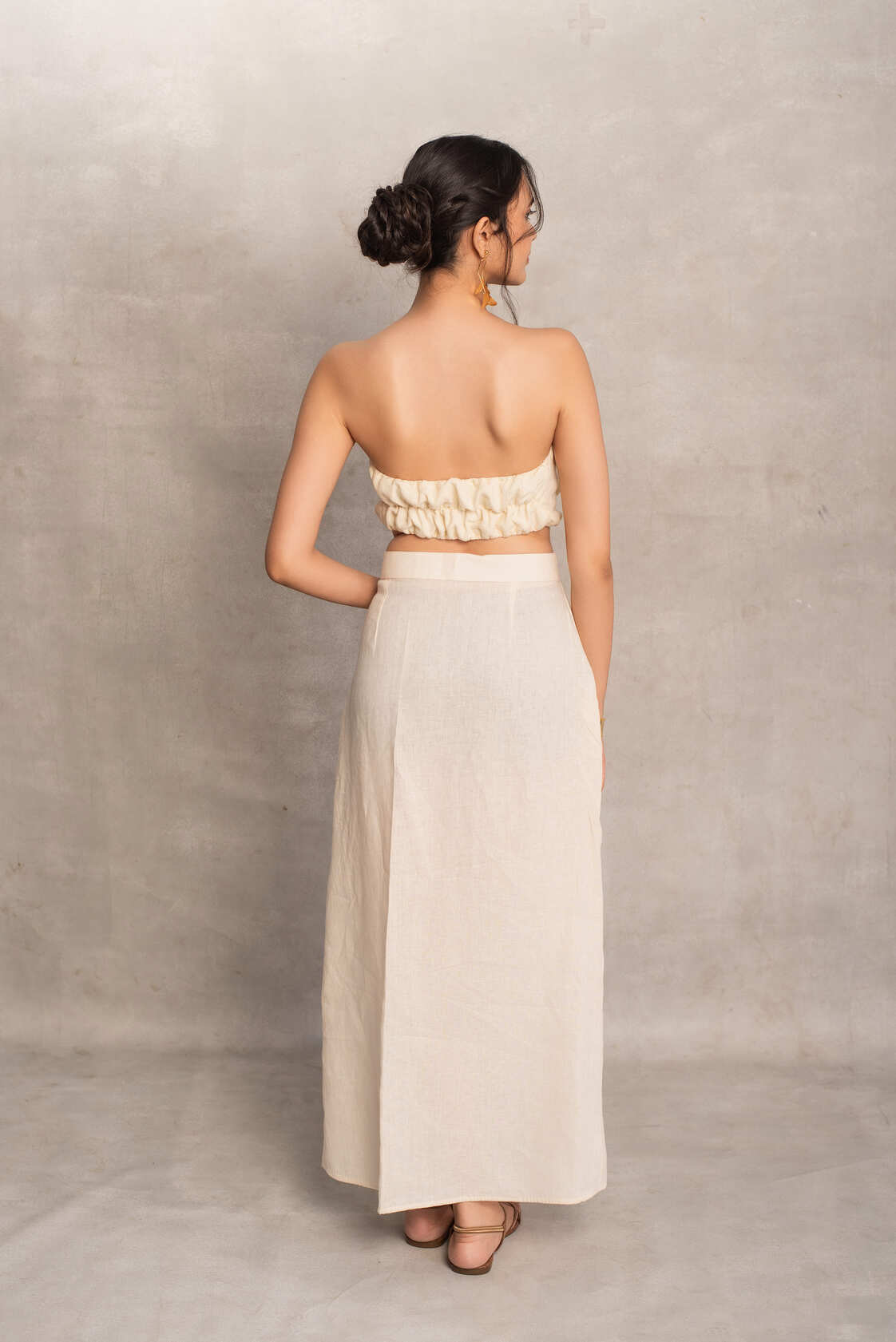 Damini- Slit Skirt in Pearl