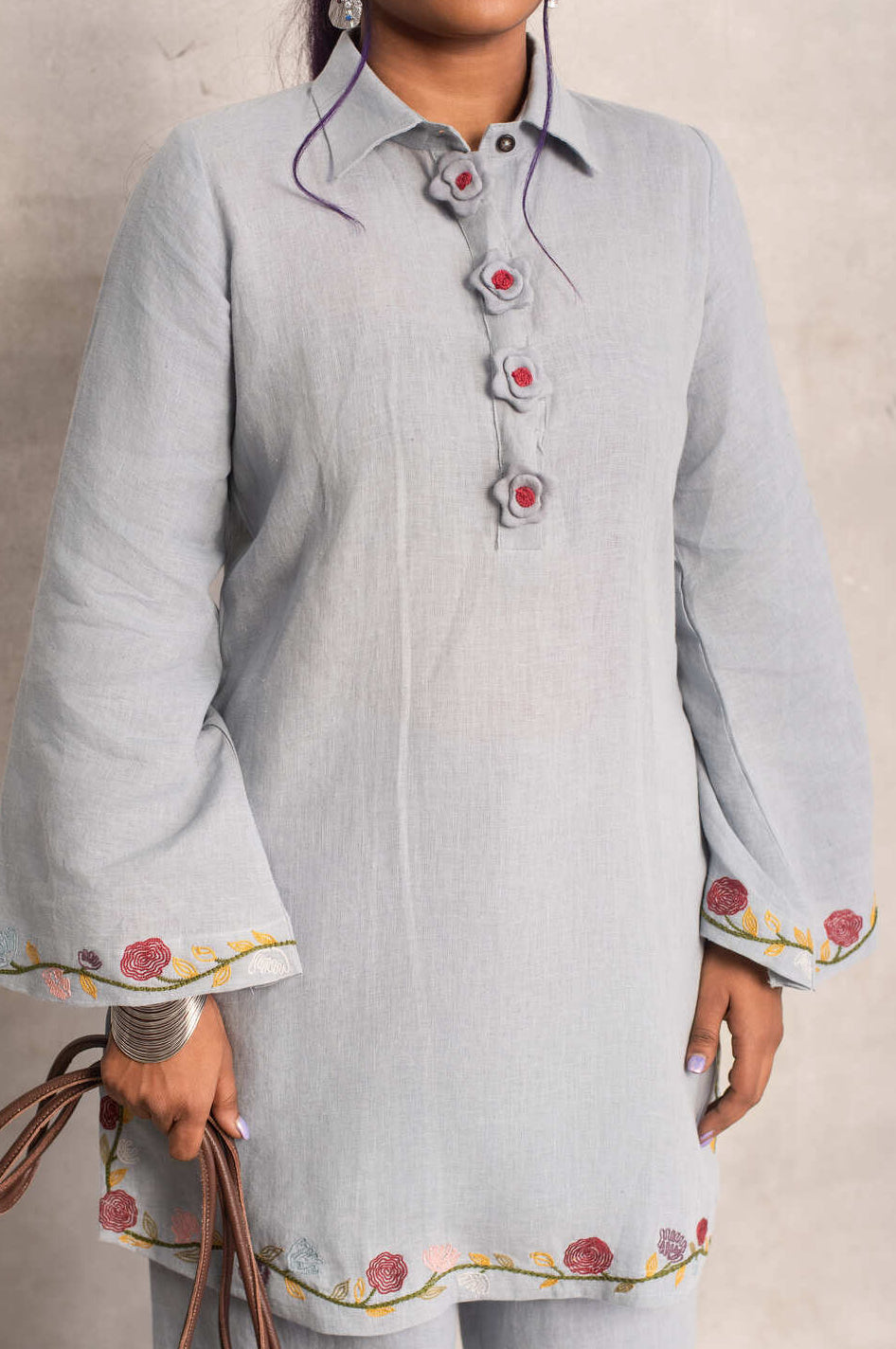 Noor- Short Kurta Coord in Rain