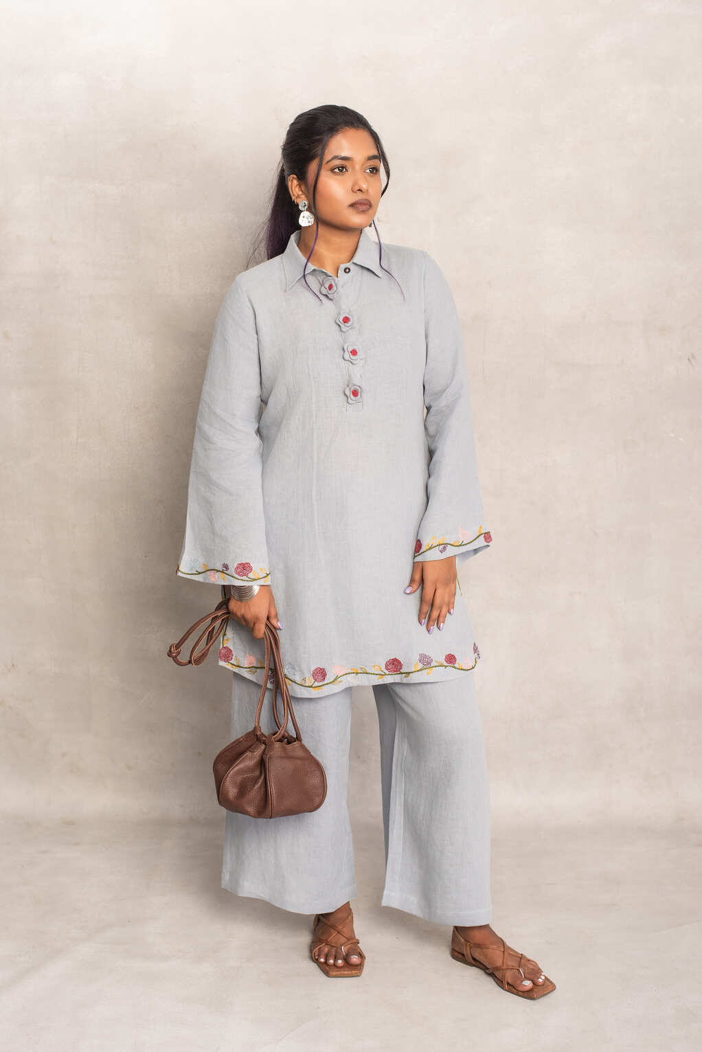 Noor- Short Kurta Coord in Rain