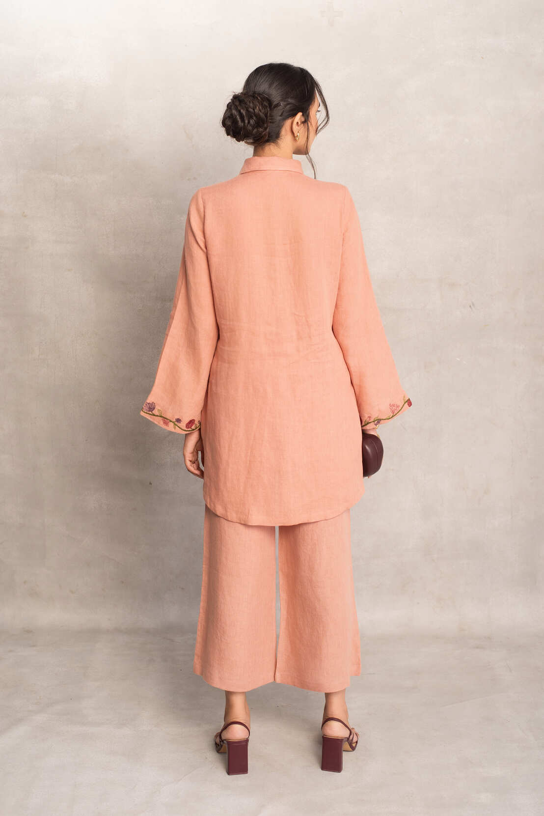 Noor- Short Kurta Coord in Wild Rose