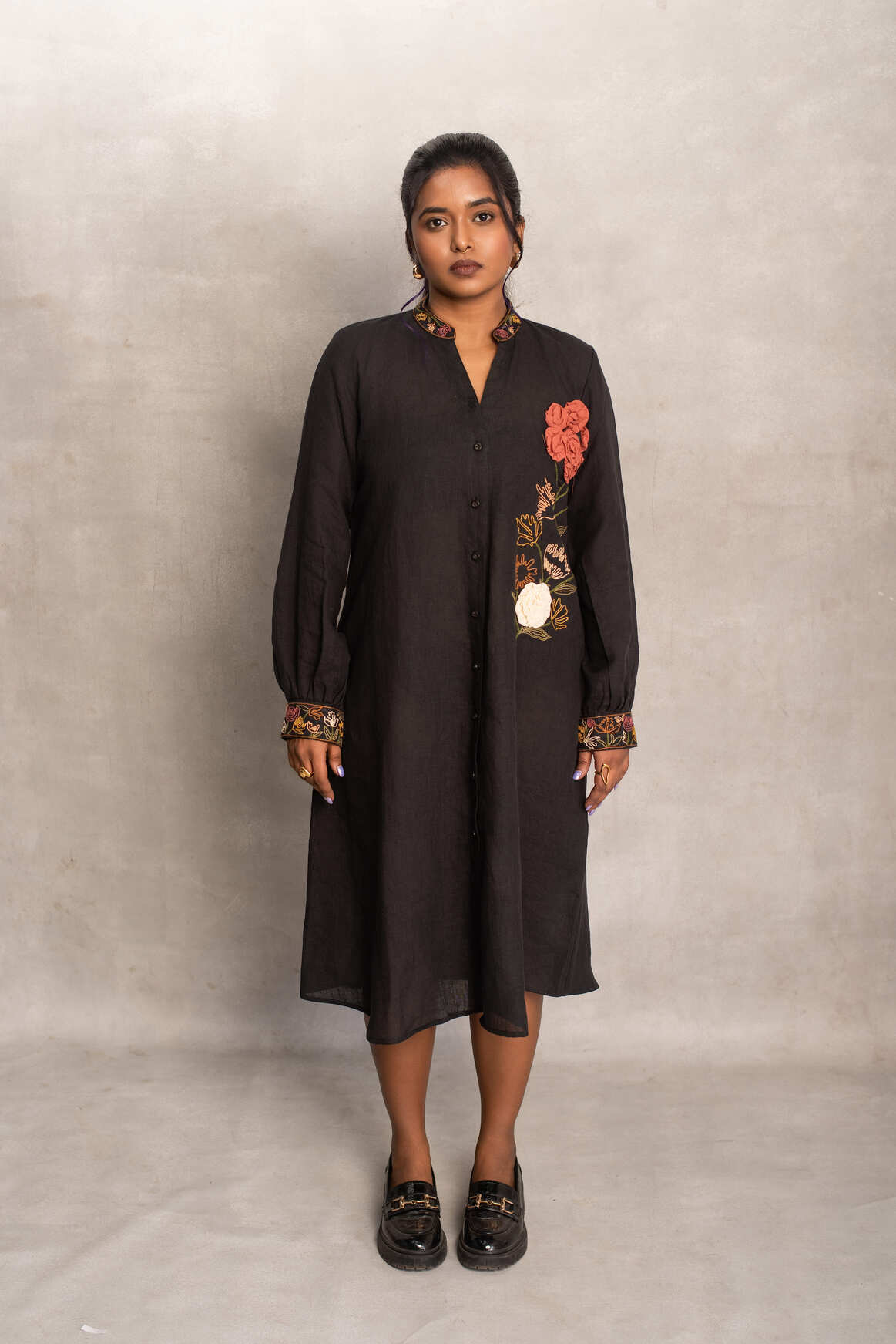 Reva- Shirt Dress in Soot