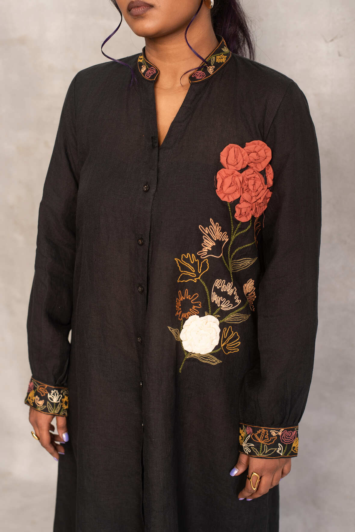 Reva- Shirt Dress in Soot