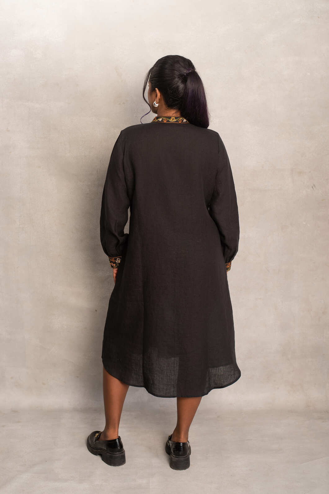 Reva- Shirt Dress in Soot