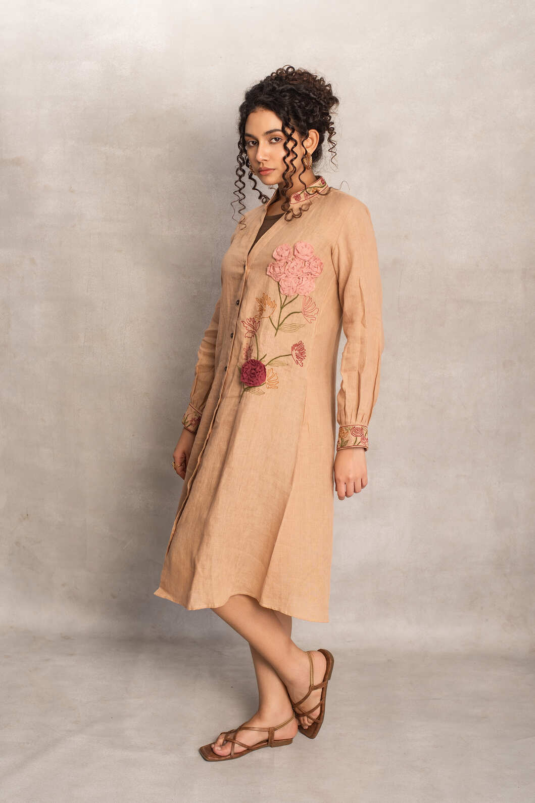Reva- Shirt Dress in Latte