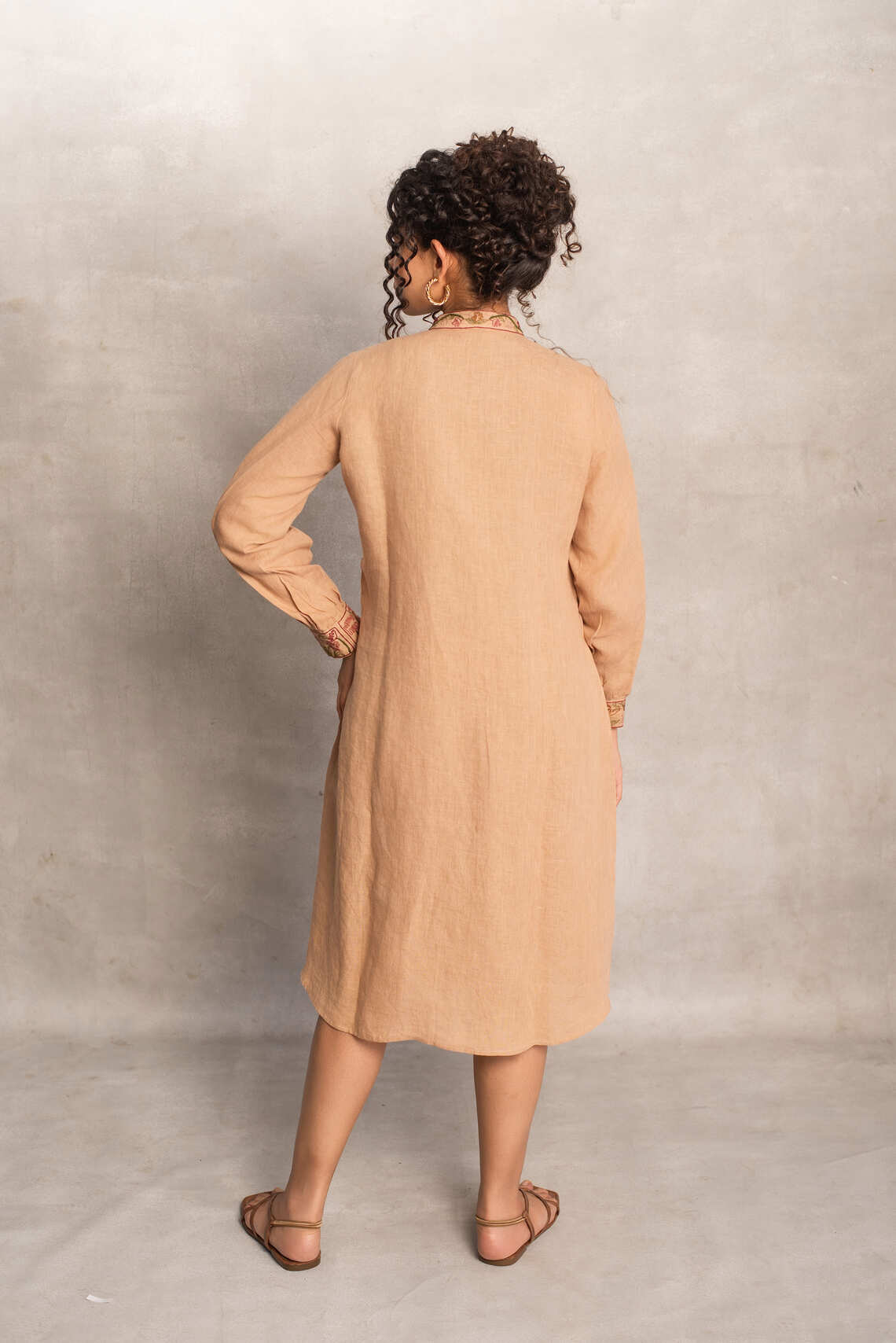 Reva- Shirt Dress in Latte
