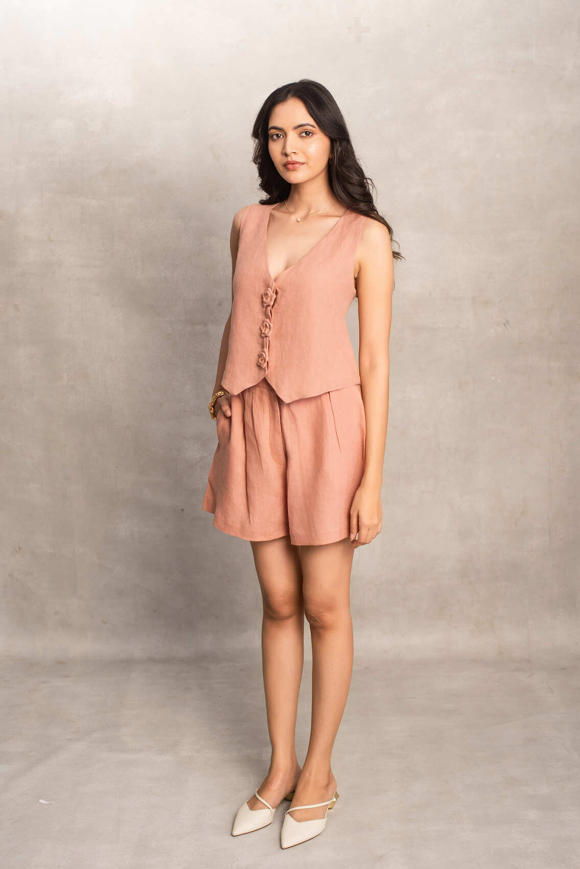 Lyla- Vest in Wild Rose