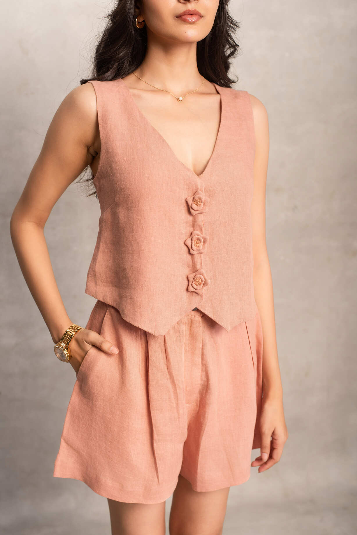Adah - Shorts in Wild Rose