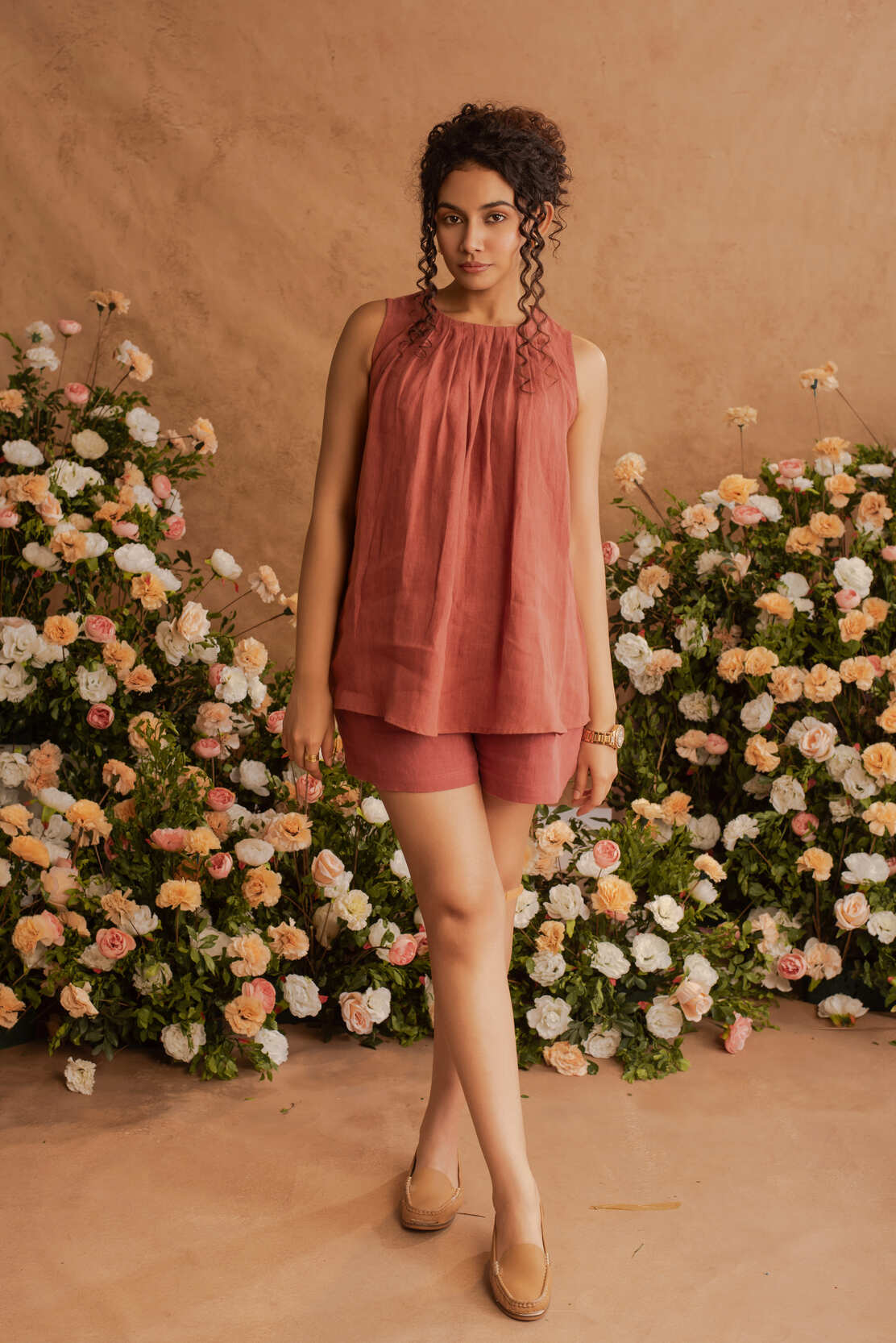 Adah - Shorts in Terracotta