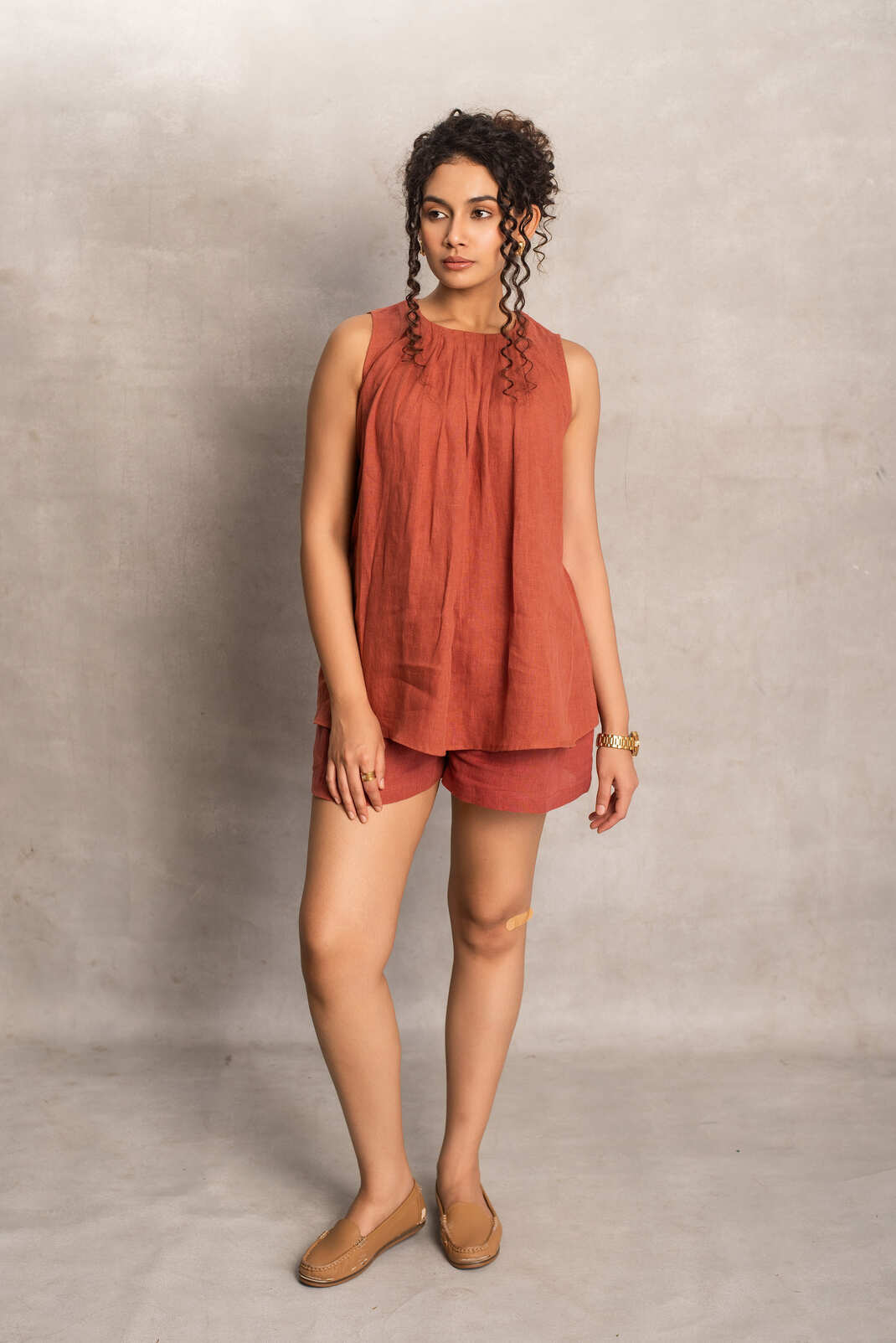 Adah - Shorts in Terracotta
