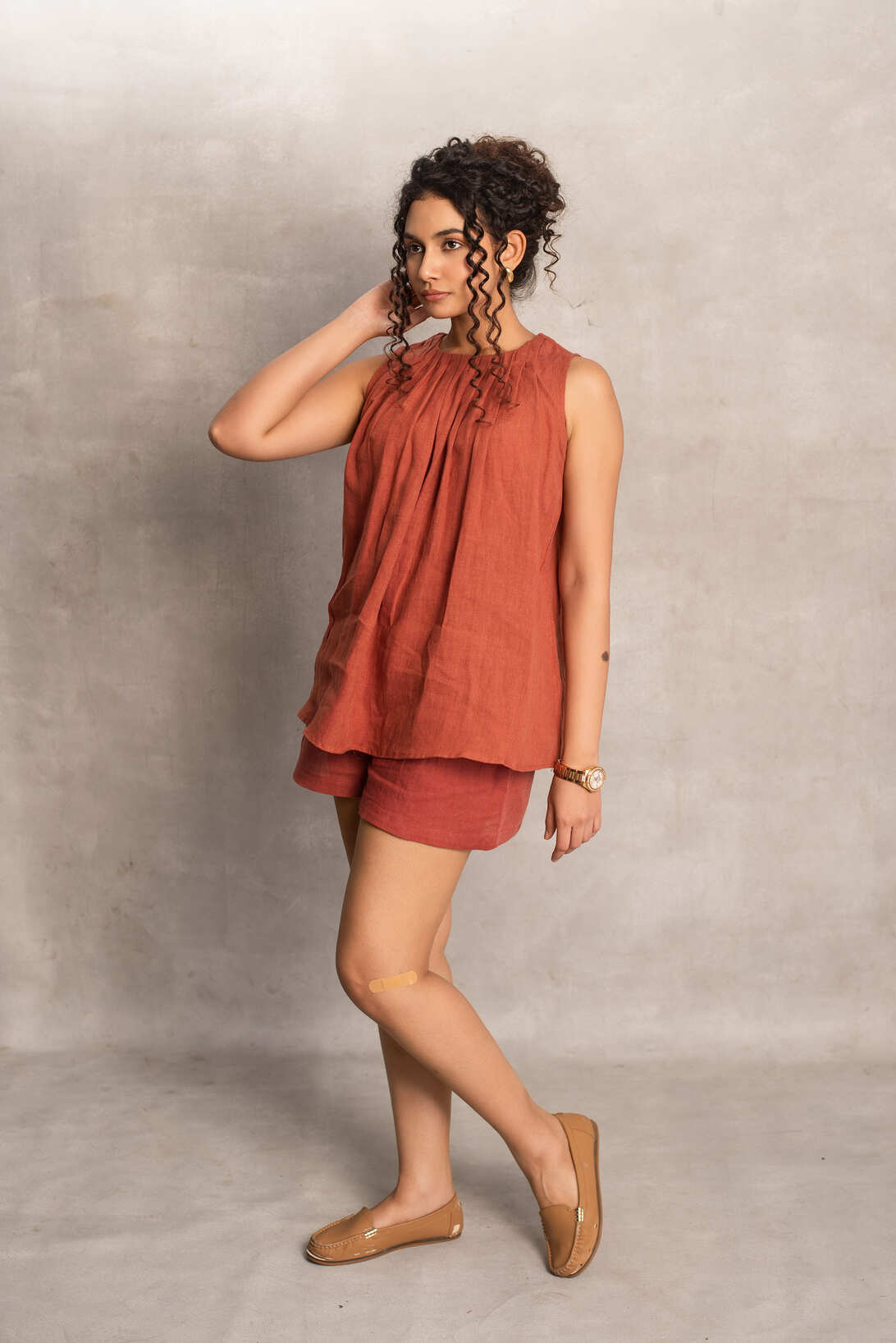 Adah - Shorts in Terracotta