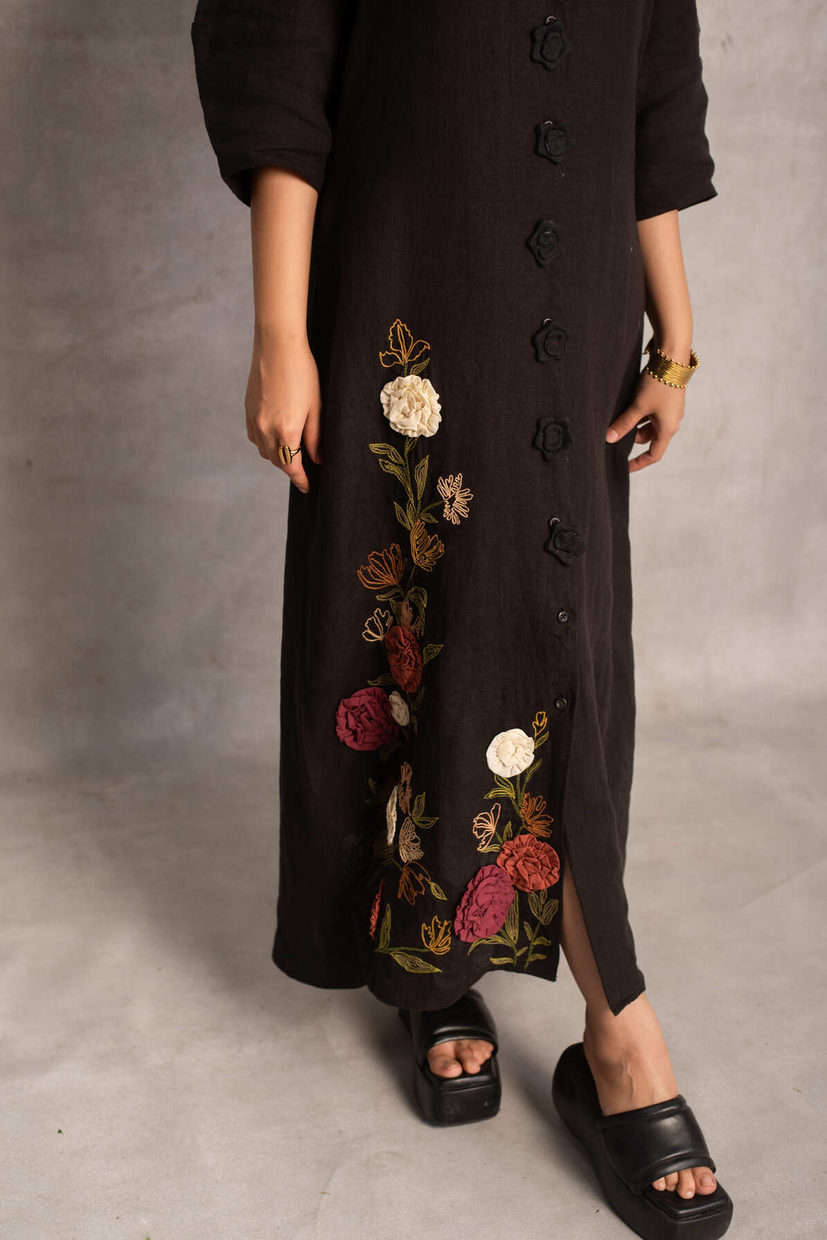Mrunal- Maxi dress in Soot