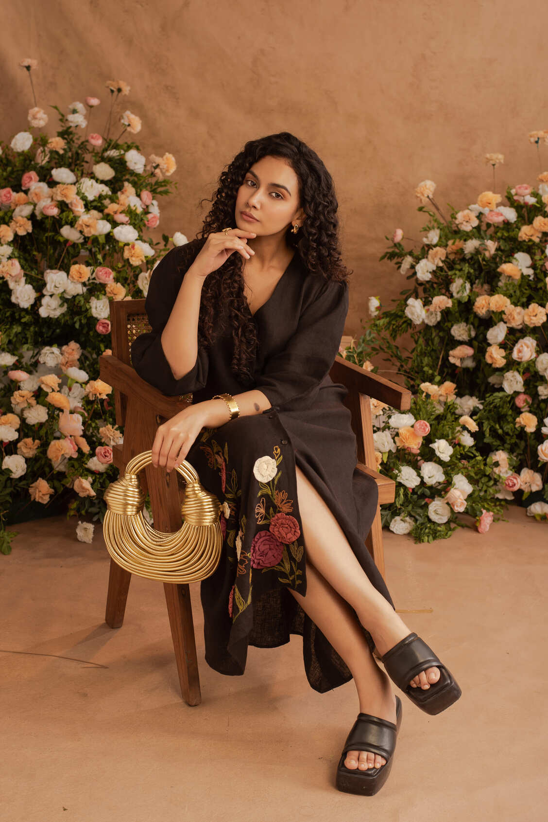 Mrunal- Maxi dress in Soot
