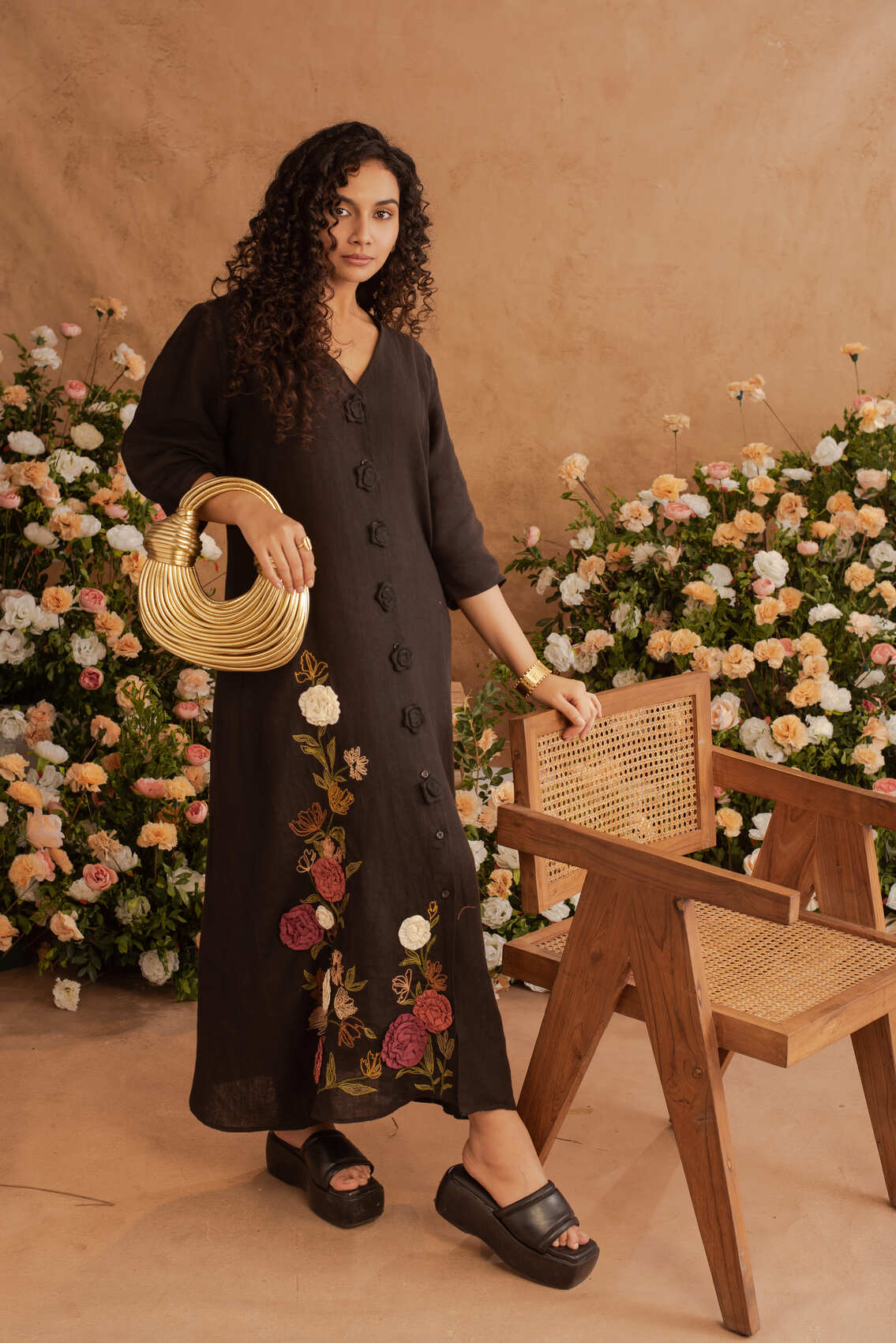 Mrunal- Maxi dress in Soot