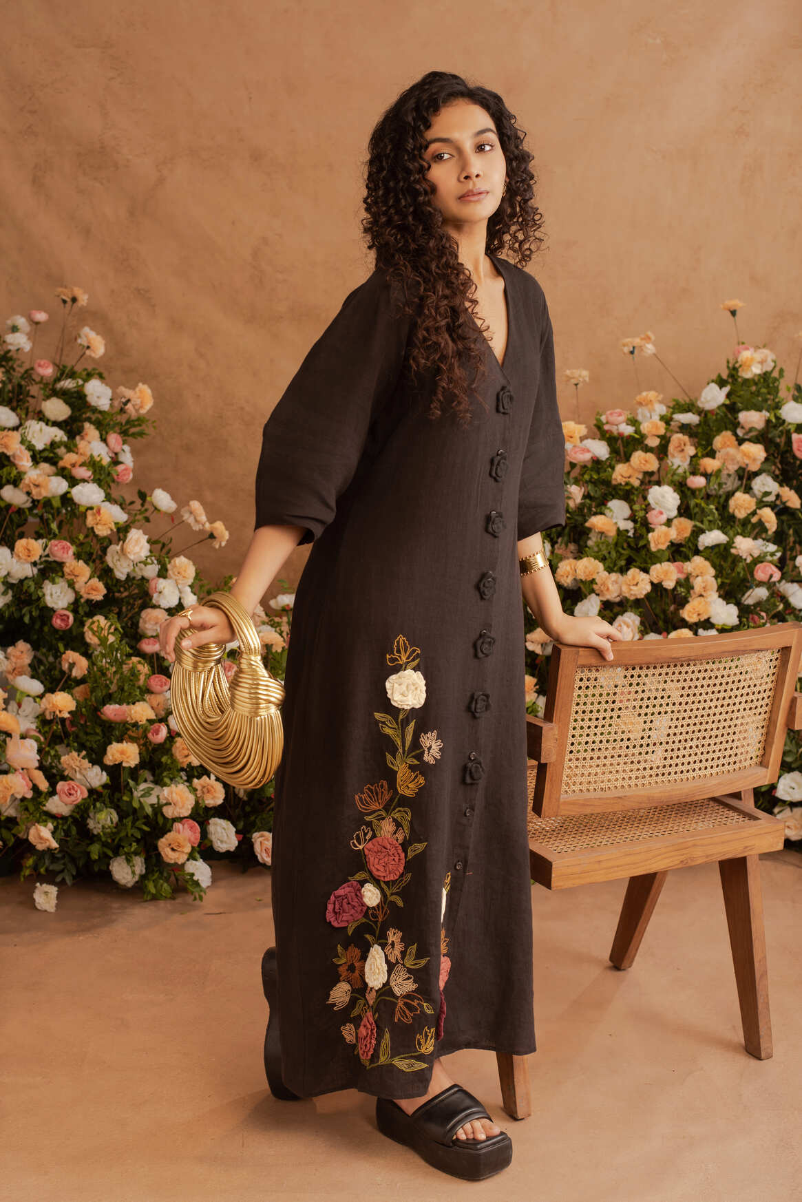 Mrunal- Maxi dress in Soot