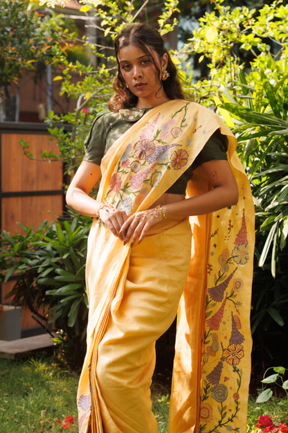 Malini Embroidered Saree in After Glow