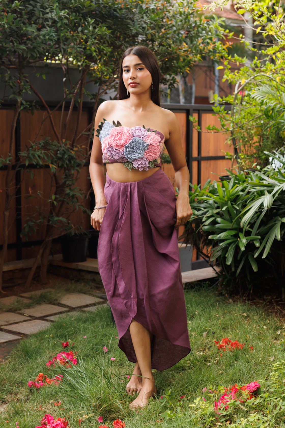 Aadhya Set in Dusty Plum