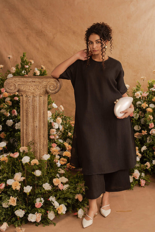 Vani- Tunic Coord in Soot