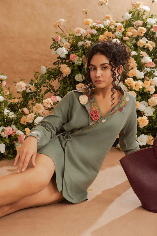 Natasha- Kimono in Ivy Green