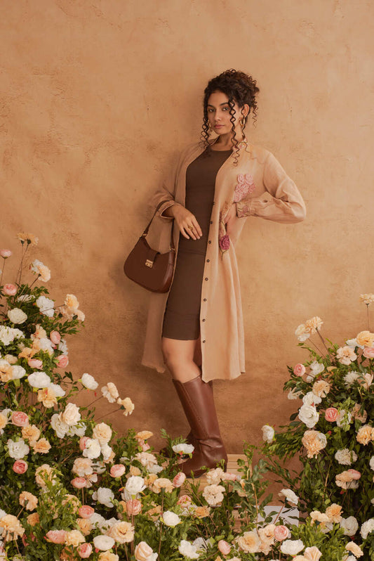 Reva- Shirt Dress in Latte