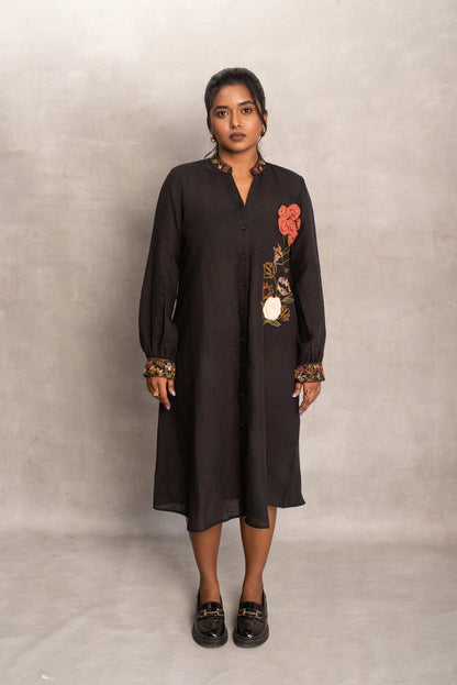 Reva- Shirt Dress in Soot