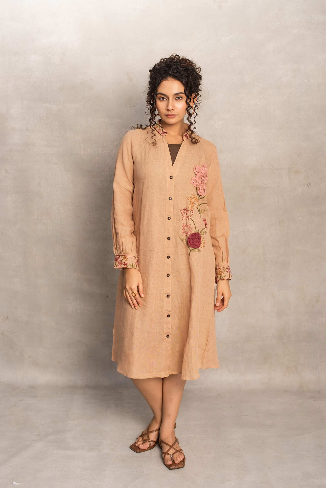 Reva- Shirt Dress in Latte