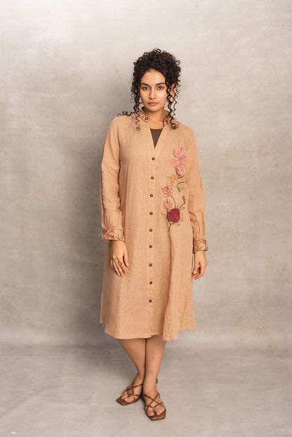 Reva- Shirt Dress in Latte