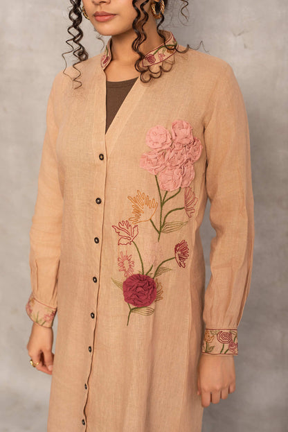 Reva- Shirt Dress in Latte