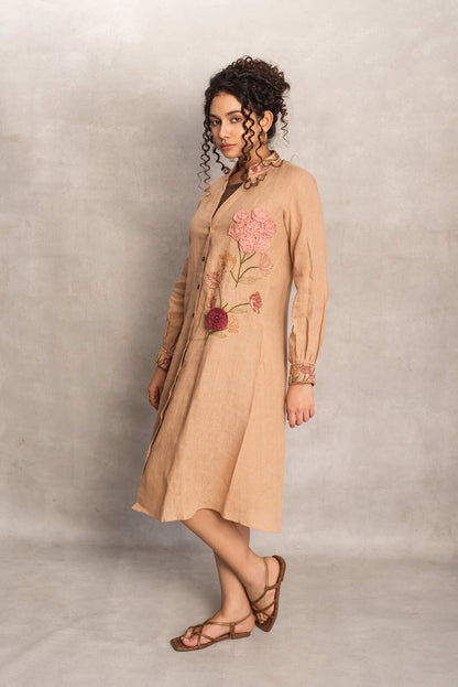 Reva- Shirt Dress in Latte
